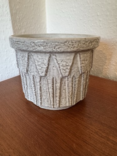 Grey cosmos stoneware planter - cosmos,