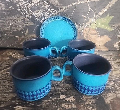 Vtg 4pc ceramano sapphire - vtg,